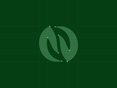 Letter N logo lettermark design grid branding design graphic design green grid identity illustration letter lettermark logo monogram n typography vector wordmark