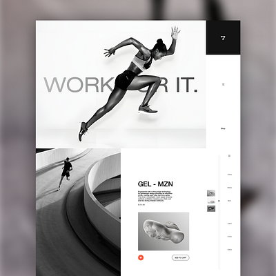 MZN run - Concept branding clothing design fashion interface minimal running sport ui web design