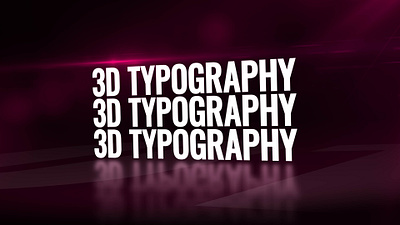 3D kinetic typography 3d animation design dynamic graphic design intro kinetic logo modern motion motion graphics opener typography