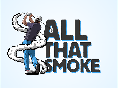 All That Smoke all golf golfer logo smoke that