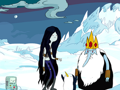 A misunderstanding between Marceline and Simon adventuretime artwork cartoon cartoonart cartoonnetwork gunter iceking illustration marceline