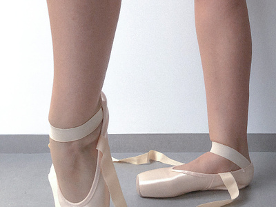 Pointe shoes on ballet barre by Anne Ferraz on Dribbble