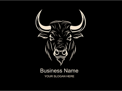 Modern Business Bull LOGO 3d logo animal animal logo black and white brand logo bull bull logo cartoon logo design logo digital art logo graphic design illustration logo logo logos modern logo personal logo sell logo vector vector bull vector logo