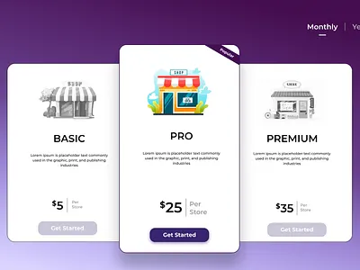 Pricing Plan UI Design card ui figma graphic design illustration pricing plan subscription plan ui