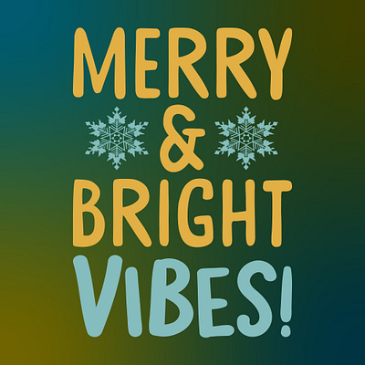 Merry & Bright Vibes! - Christmas Typography Vector Illustration art artwork branding clipart creative graphic design illustration logo print print on demand printable redesign redraw vector vectorize