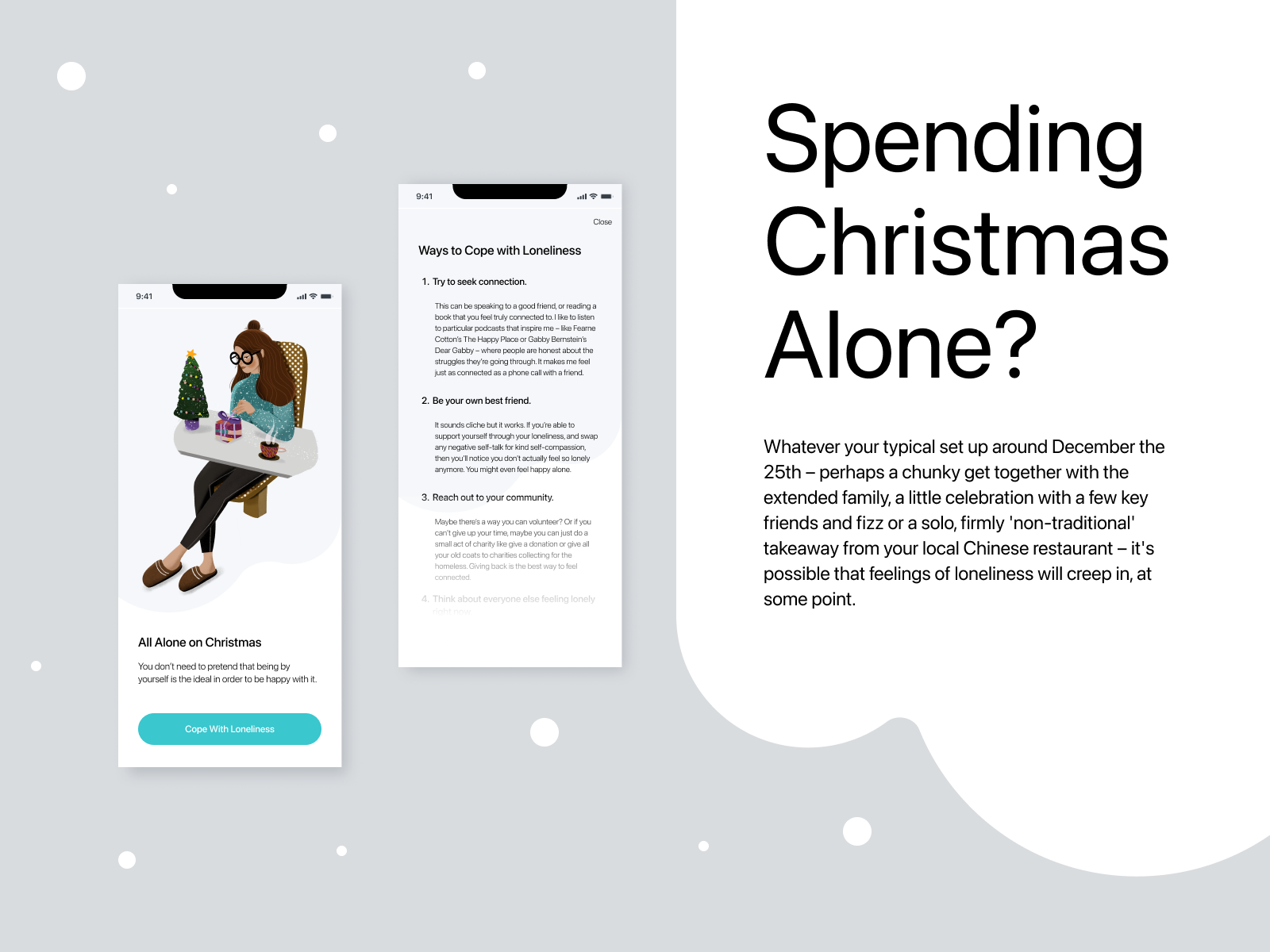 All Alone on Christmas alone christmas clean design digital art graphic design illustration minimalism ui ux