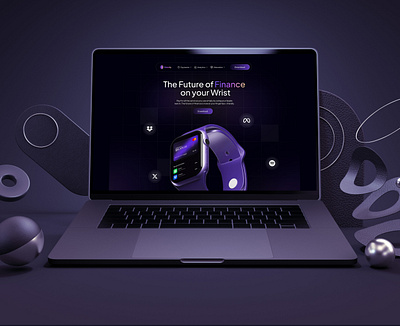 Watchly Website applewatch black darkmode design fintech landingpage ui uiux undertheherosection userinterface websitedesign