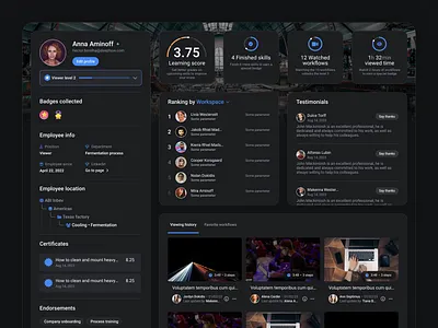 Profile Page (gamification) competition education game gamification gamified gamified profile page learning page profile profile page ui user profile