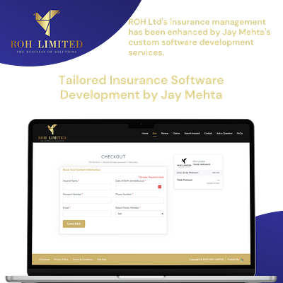 Insurance Management Software by Jay Mehta software ui