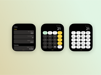 Daily UI #004 - Calculator app calculator casio clean concept daily ui dark dark mode dark ui design flat popular ui watch watchos