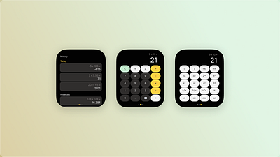 Daily UI #004 - Calculator app calculator casio clean concept daily ui dark dark mode dark ui design flat popular ui watch watchos