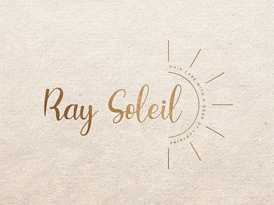 Ray Soleil Logo Design - Hair Care Logo branding corporate branding creative brand mark custom logo emblem design graphic identity iconic logo logo concept logo design minimalist logo modern branding symbolic mark unique emblem visual identity