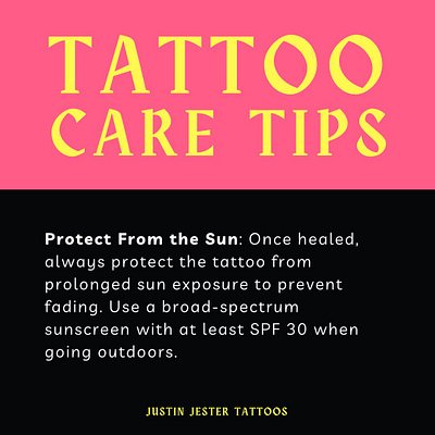 Tattoo Care Tips | Justin Jester artwork custom tattoos design jester artwork justin jester justin jester tattoos tattoo art tattoo care tips