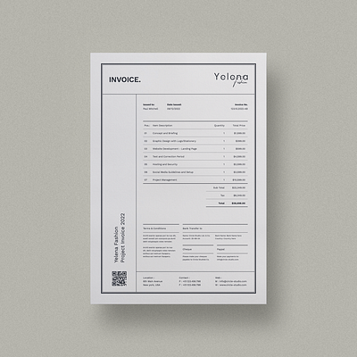 Invoice branding design graphic design invoice print quotation vector