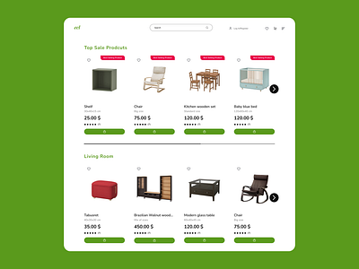 E-commerce EcoLiving Furniture app design ecommerce graphic design landing page product design ui ux web web design website