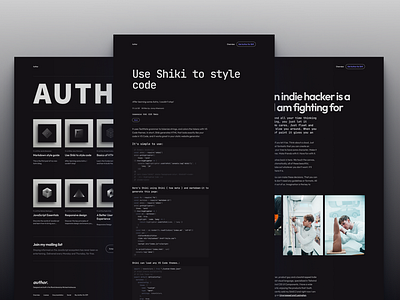 Author ⏤ Multipage blog theme blog code darktheme mdx tailwind theme