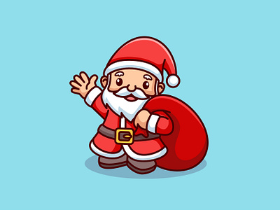 Santa Claus is here christmas christmas illustration cute illustration cute logo cute mascot graphic design grapich design illustration illustration design kawaii mascot logo logo illustration logo mascot mascot santa claus santa claus illustration santa claus mascot simple illustration simple mascot vector