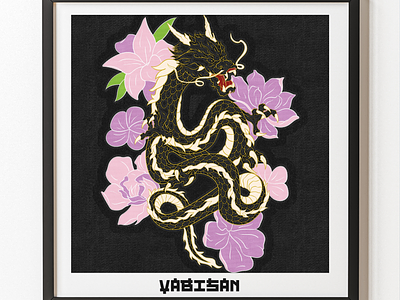 Japanese Dragon Embroidery Desgin case study casestudy design dragon dragons embroidery embroidery design flower hand drawn hand made illustration illustrator japan japanese art japanese illustration lotus vector art yabisan