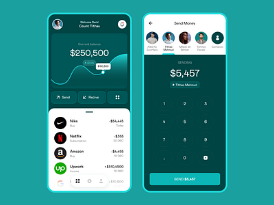 Mobile Banking Application account banking card fintech mobile sass