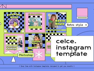 Celce Vintage Y2K Instagram Template branding graphic design instagram instagram banner instagram post instagram post template instagram posts instagram posts template instagram stories instagram stories template instagram story instagram story template instagram template instagram templates social media social media banner social media pack social media templates socialmedia ui