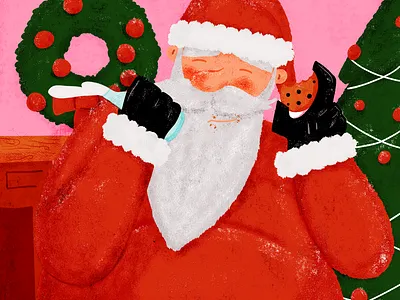 Sloppy Santa art christmas drawing graphic design holiday illustration santa sketch xmas