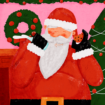 Sloppy Santa art christmas drawing graphic design holiday illustration santa sketch xmas