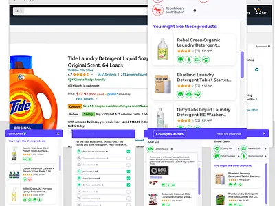 Consciously - Company Ratings Browser Extension art direction browser extension graphic design ui ux ux design