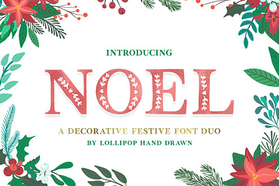 Noel Christmas Font christmas fonts cricut fonts festive fonts font fonts merry christmas vectors noel fonts procreate typefaces xmas fonts
