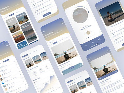 Bluemind - An exploration and meditation app branding design ui ux welness