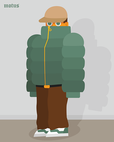 Even when it's cold you got to have style. character design design illustration vector