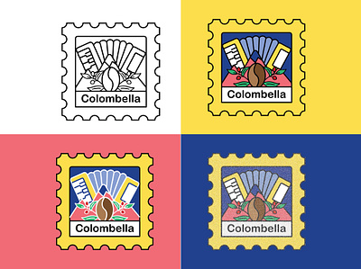 Colombella Cafe logo concept branding graphic design logo