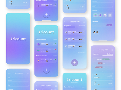 Redesign of Tricount (finance app) branding finance financial redesign tricount ui ux