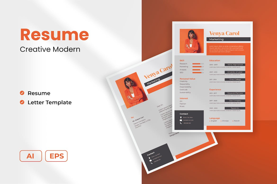 Creative Modern Resume Template branding clean resume creative resume curriculum vitae cv cv resume template cv template free cv free cv template free resume free resume template graphic design minimal resume modern cv modern resume professional resume resume resume cv resume design resume template