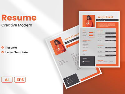 Creative Modern Resume Template branding clean resume creative resume curriculum vitae cv cv resume template cv template free cv free cv template free resume free resume template graphic design minimal resume modern cv modern resume professional resume resume resume cv resume design resume template