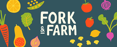 Fork and Farm brand branding design farm graphic design illustration logo organic farm outdoor industry