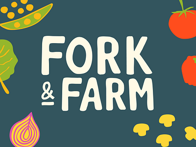 Fork and Farm brand branding design farm graphic design illustration logo organic farm outdoor industry