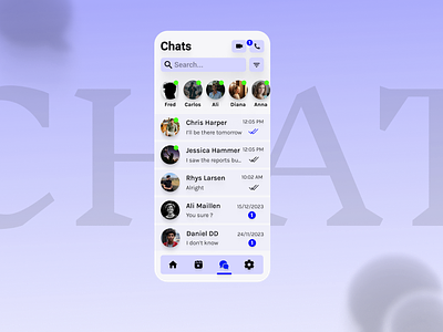 Chat App app design chat app dailyui dailyui 013 dailyui 13 mobile design ui ui ux uiux design