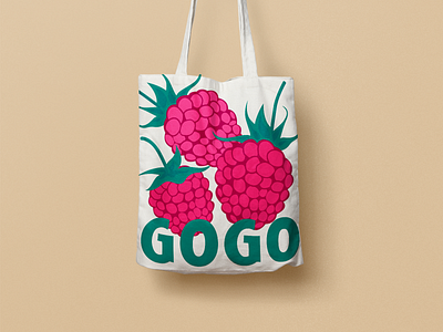 Visual Brand Identyti GOGO bag branding graphic design identity illustration logo logotype raspberries vector