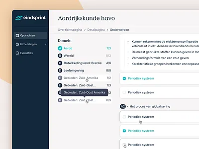 Eindsprint — Training Dashboard tooltip on hover