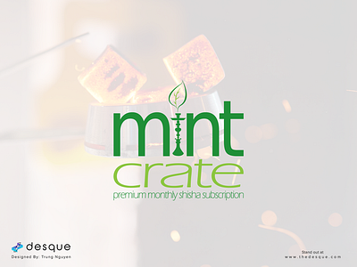 Logo Design - Mint Crate brand design branding ecommerce hookah logo logo design subscription visual identity