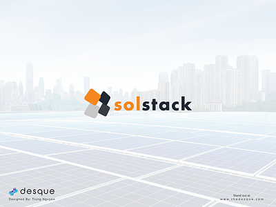 Logo Design - Solstack brand design branding logo logo design solar solar panel visual identity