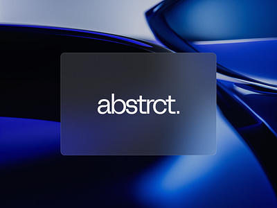 Abstrct Logo | Wordmark abstract app icon blue clean glass glass morphism logo logomark minimal modern wordmark