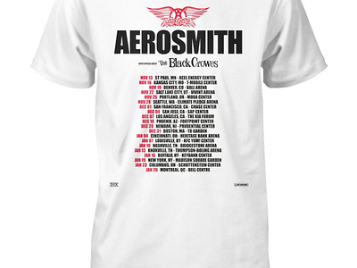 Aerosmith The Black Crowes Tour 2024 Shirt aerosmith the black crowes tour 2024 shirt