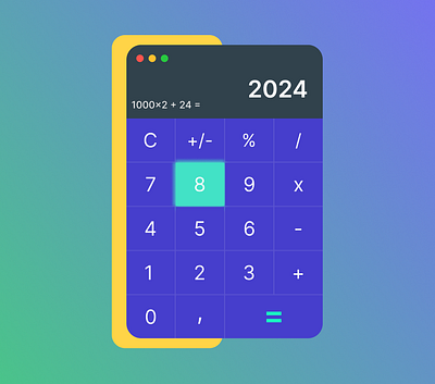 Calculator design for macOS calculator dailyui graphic design macos ui