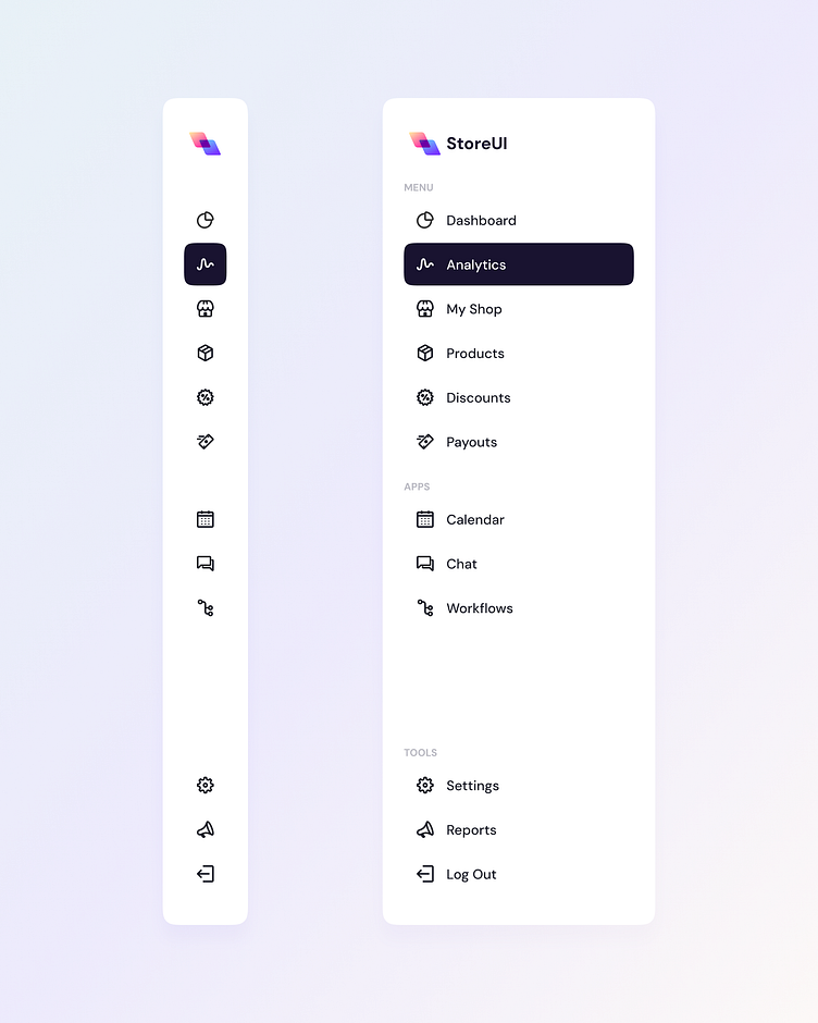 Sidebar Menu by Pixelins Icons on Dribbble