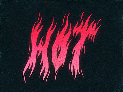 Hot fire font handmade hot lettering type design typography