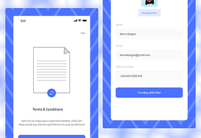 Terms & Conditions screens animation design dribble foryoupage graphic design product design termsandconditions ui uidesign uiux