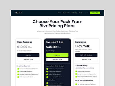Pricing Package Page UI Design app app design design package pricing ui web design website design