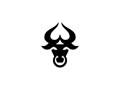 Bull Spade Logo animal bull club design developlment entertainment finance game icon illustration logo logo design logodesign minimal minimalist logo poker spade strong wild