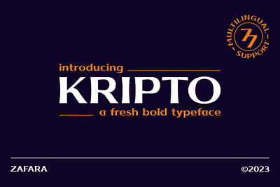 Kripto - A fresh bold typeface app bold branding classic design elegant font fonts graphic design logo popular san serif sans serif simple typeface typography ui vector vintage wide